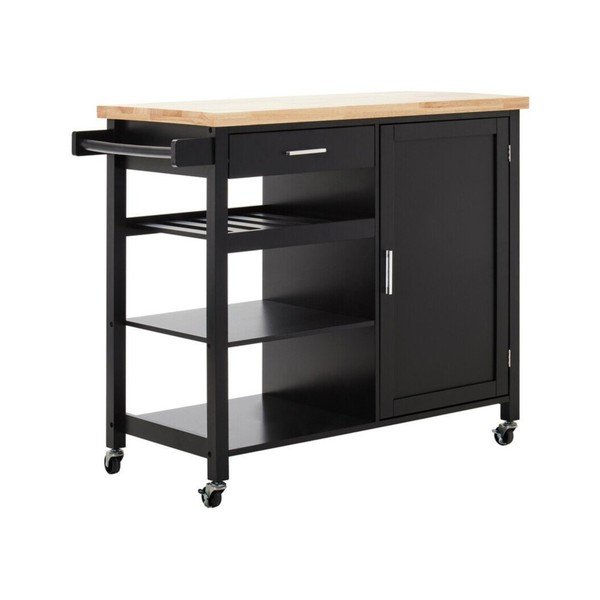Kuchyňský ostrůvek na kolečkách z kaučukového dřeva 48x105 cm Frankfurt – Premier Housewares