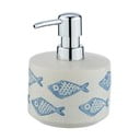 Modro-bílý kreamický dávkovač na mýdlo Wenko Aquamarin, 475 ml