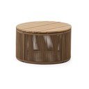 Kulatý zahradní odkládací stolek s deskou z akácie ø 60 cm Dandara – Kave Home