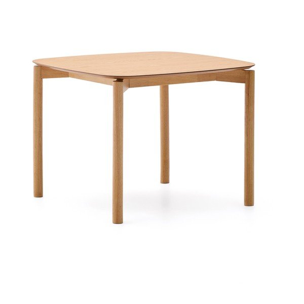 Jídelní stůl v dekoru jasanu 100x100 cm Indara – Kave Home