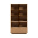 Vitrína v dekoru dubu s posuvnými dveřmi v přírodní barvě 100x174x40 cm Helvine – Kave Home