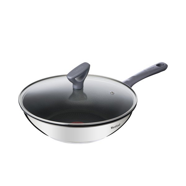 Wok nerezová pánev s poklicí/s nepřilnavým povrchem ø 28 cm Daily Cook G7309955 – Tefal