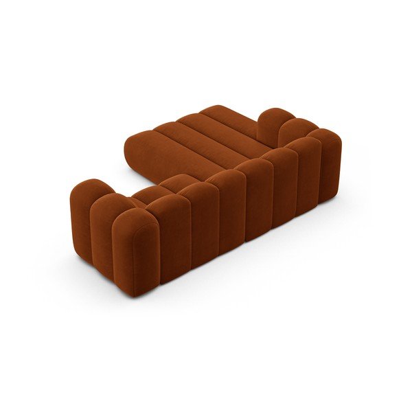 Oranžová rohová pohovka (levý roh) Lupine – Micadoni Home-image-3