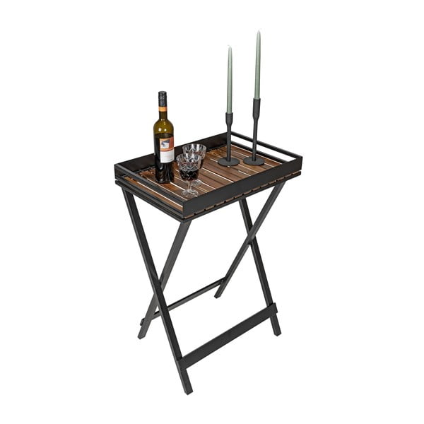 Odkládací stolek s deskou z akácie 42x60 cm Taba – Wenko-image-2