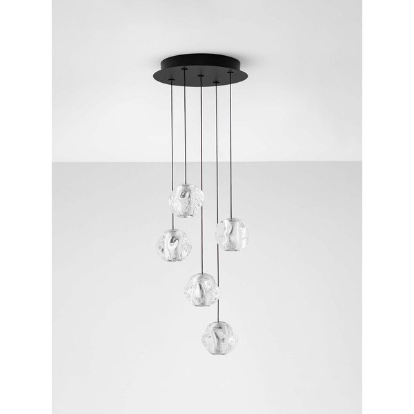 Matně černé kovové LED stmívatelné závěsné svítidlo se stínidlem z akrylového skla ø 30 cm Ifos – Nova Luce-image-4