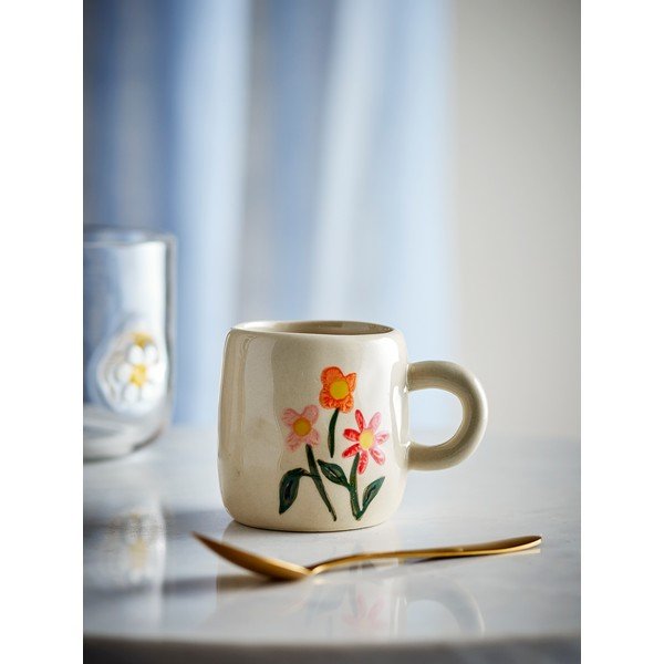 Krémový dětský hrnek z kameniny 110 ml Millie – Bloomingville Mini-image-1