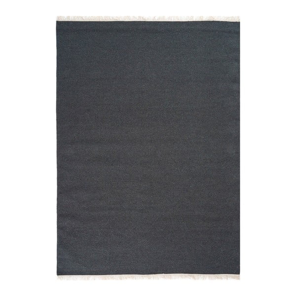 Temně šedý ručně tkaný vlněný koberec Linie Design Sulo, 170 x 240 cm