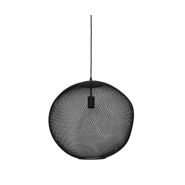 Matně černé závěsné svítidlo s kovovým stínidlem ø 50 cm Reilley – Light & Living