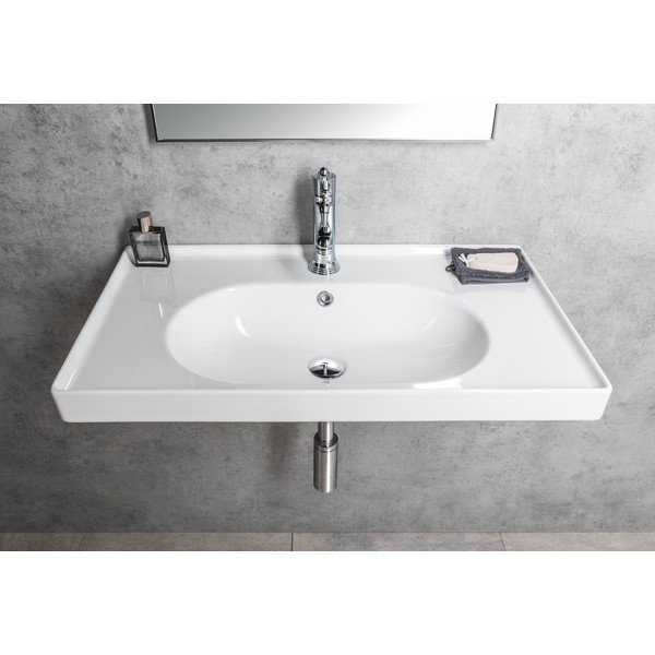 Bílé keramické umyvadlo 80x45 cm Brand – Sapho-image-4