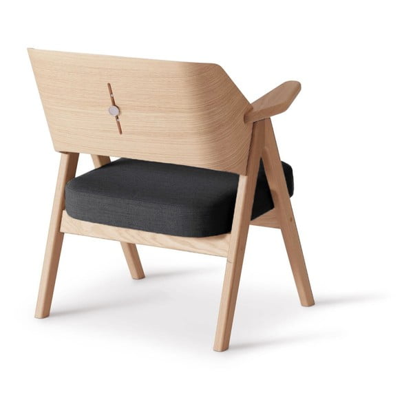 Tmavě šedé křeslo z dubového dřeva Findahl by Hammel Me Tube-image-3