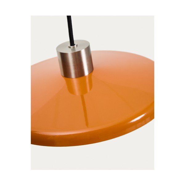 Oranžové závěsné svítidlo s kovovým stínidlem Nuvira – Kave Home-image-2