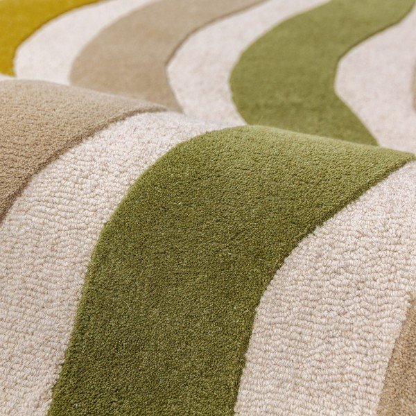Zelený/v přírodní barvě ručně tkaný vlněný koberec 200x290 cm Cascade Wool – Flair Rugs-image-3