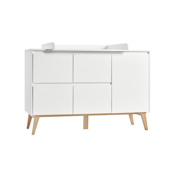 Bílá dětská komoda se zásuvkami Pinio Swing, 148 x 92 cm-image-2