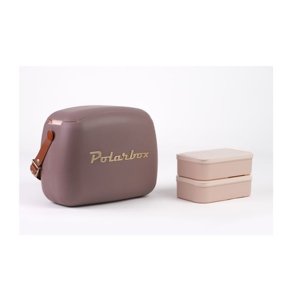 Hnědý chladicí box 6 l Classic Gold – Polarbox