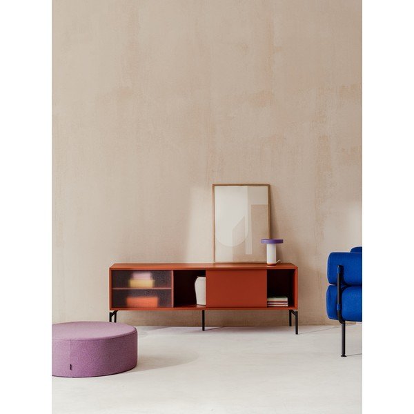 TV stolek v terakotové barvě 160x60x42 cm Met – noo.ma-image-1