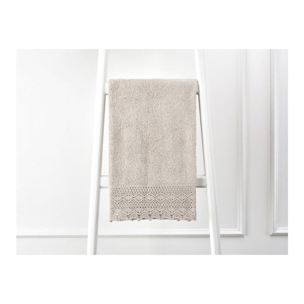 Béžový ručník z čisté bavlny Madame Coco, 50 x 76 cm