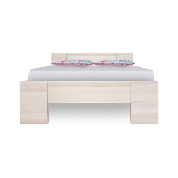 Jednolůžková postel z jasanového dřeva Evergreen House Sleep Well, 127 x 207 cm