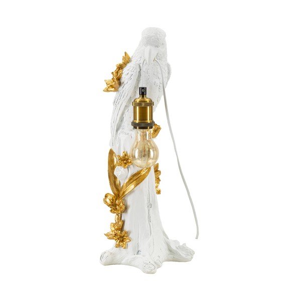 Stolní lampa v bílo-zlaté barvě (výška 50,5 cm) Parrot – Mauro Ferretti-image-2