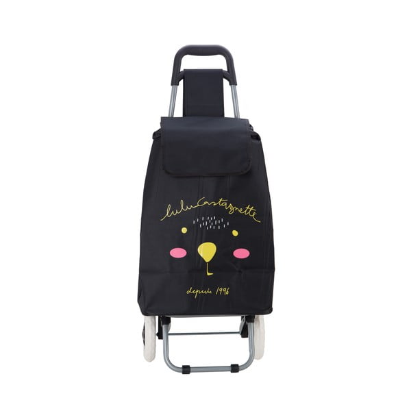 Černá nákupní taška na kolečkách Lulucastagnette Cosette, 37 l