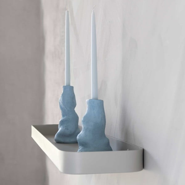 Světle šedá nástěnná ocelová koupelnová polička Carry – Mette Ditmer Denmark-image-3