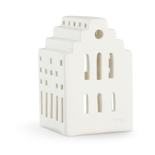 Bílá keramická lucerna Kähler Design Long Church, výška 10 cm