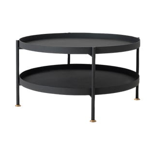 Černý konferenční stolek CustomForm Hanna, ⌀ 60 cm