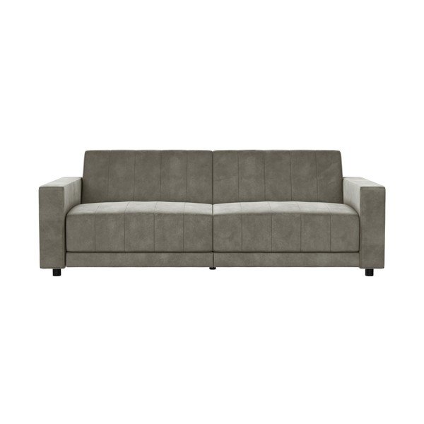 Taupe sametová polohovací/rozkládací pohovka 225 cm Allie II – Støraa