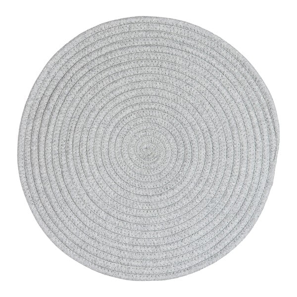 Prostírání Round Grey Cotton, 38 cm