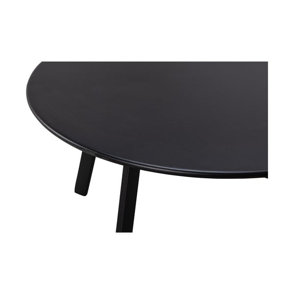 Černý zahradní odkládací stolek WOOOD Fer, ø 70 cm-image-2