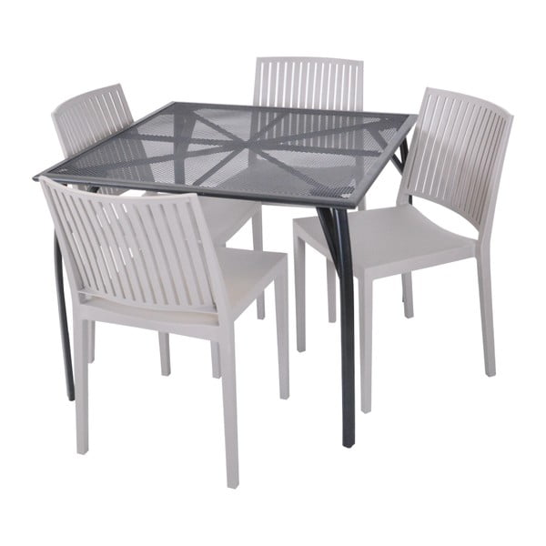 Béžová plastová zahradní židle Bars - Rojaplast-image-1