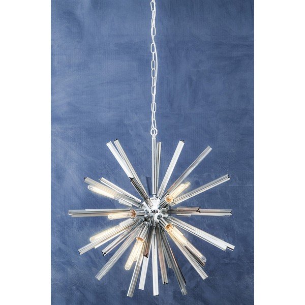 Kovové závěsné svítidlo se skleněným stínidlem ø 75 cm Karlo – Premier Housewares-image-3