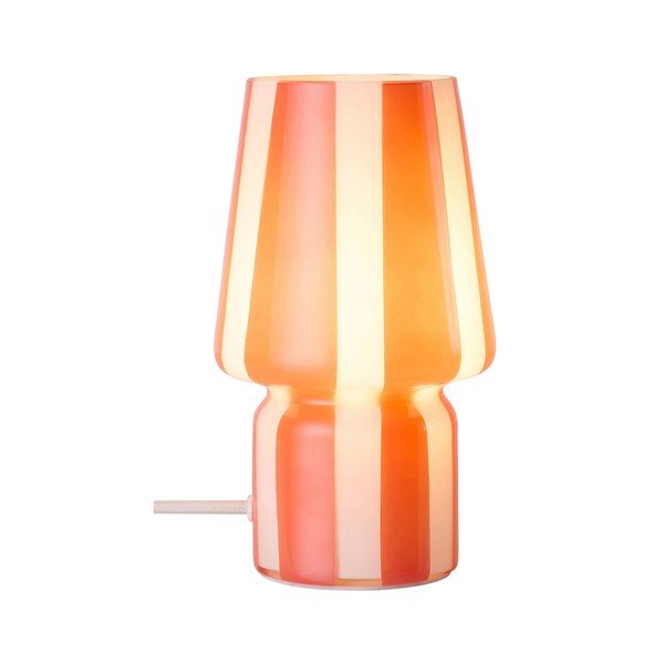 Červená/bílá skleněná stolní lampa (výška 21,5 cm) Carlo – Ellos Home-image-3