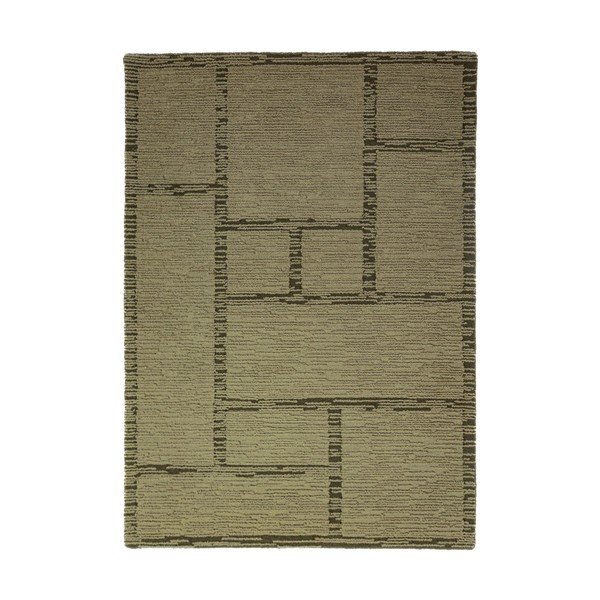 Zelený ručně tkaný vlněný koberec 160x230 cm Harris Modula Wool – Flair Rugs