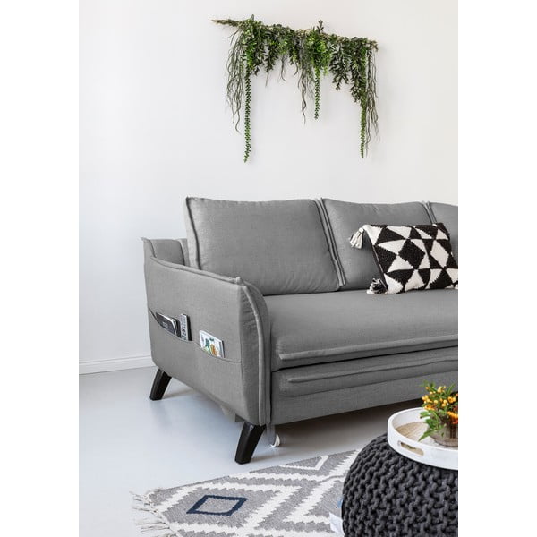 Šedá rozkládací rohová pohovka Miuform Charming Charlie, pravý roh-image-3