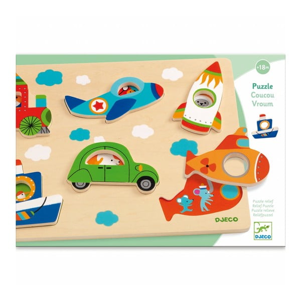 Vkládací puzzle Djeco Dopravní prostředky-image-1