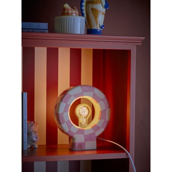 Růžová stolní lampa (výška 23,5 cm) Vialini – Bloomingville-image-2