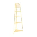 Žlutá kovová rohová police na balkon Garden Pleasure MWH, výška 180 cm