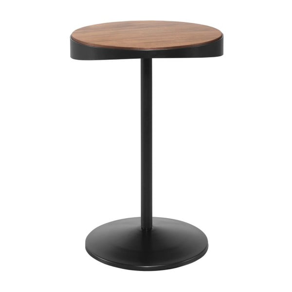 Odkládací stolek s deskou z ořechového dřeva Wewood - Portuguese Joinery Drop, Ø 40 cm