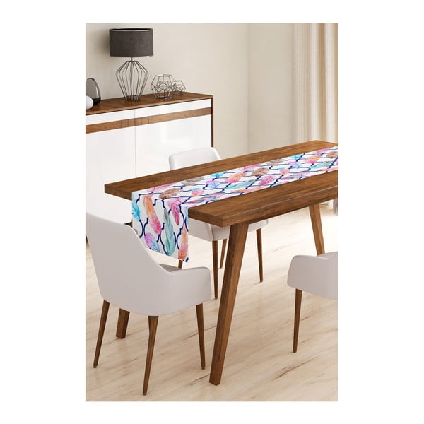 Běhoun na stůl z mikrovlákna Minimalist Cushion Covers Color Feathers, 45 x 145 cm