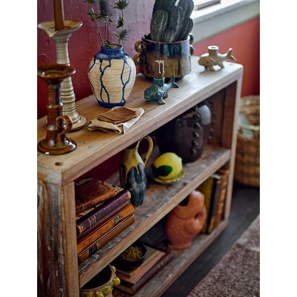 Modrá/krémová váza z kameniny (výška 16 cm) Avon – Bloomingville-image-2