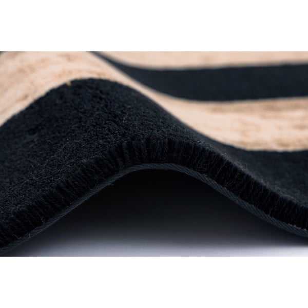 Černo-béžový vlněný koberec 170x240 cm Agnus Art Deco II – Agnella-image-2