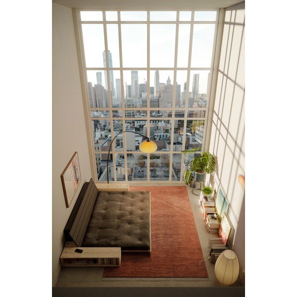 Rozkládací pohovka v cihlové barvě 244 cm Base – Karup Design-image-1