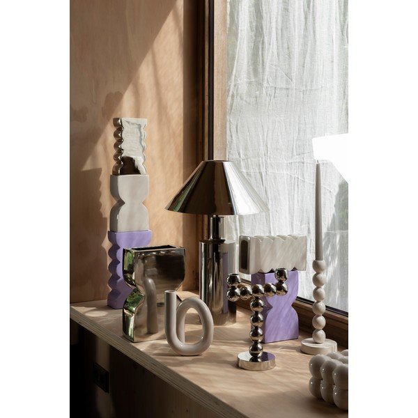 Kovová stolní lampa ve stříbrné barvě s kovovým stínidlem (výška 53 cm) Wonders – Zuiver-image-2