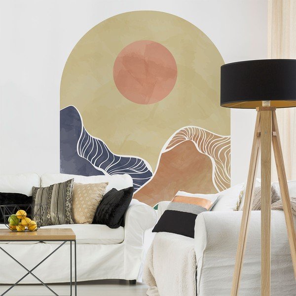 Samolepka na zeď 120x140 cm Abstract Rising Sun Arch – Ambiance-image-1