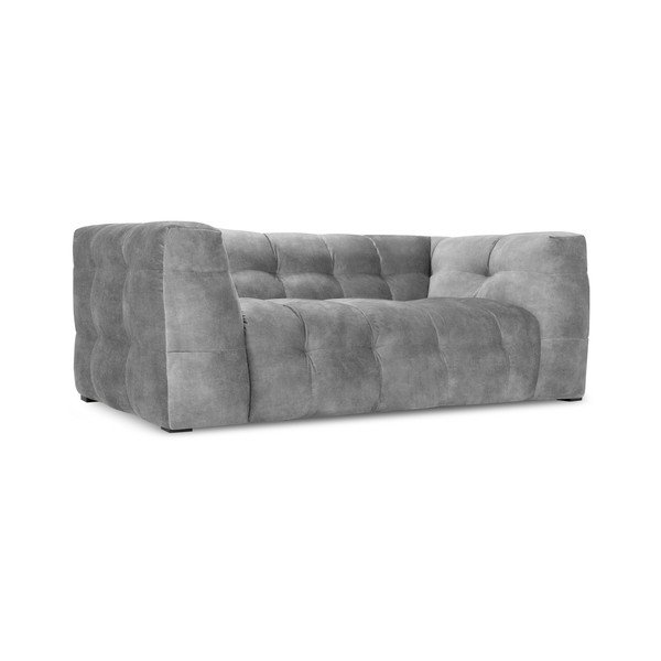 Šedá sametová pohovka Windsor & Co Sofas Vesta, 208 cm-image-3