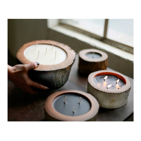 Palmová svíčka Legno Dark s vůní white musk, 90 hodin hoření-image-2