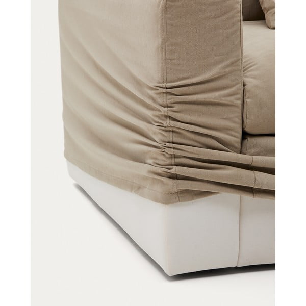 Béžová lněná pohovka 240 cm Nora – Kave Home-image-4