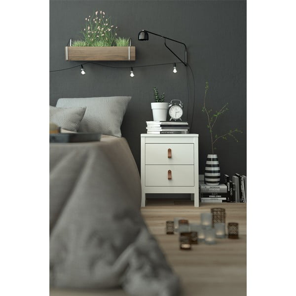 Bílý noční stolek Madrid - Tvilum-image-1
