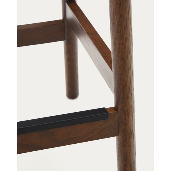 Hnědé/v přírodní barvě barové stoličky v sadě 2 ks z dubového dřeva (výška sedáku 66 cm) Yalia – Kave Home-image-3