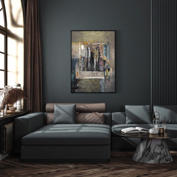 Obraz s ručně malovanými prvky s rámem/na plátně 70x100 cm Loneliness – Styler-image-1